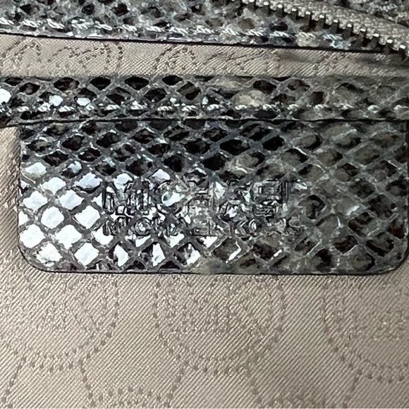 Michael Kors Purse Fulton Leather Python Reptile Embossed Hobo Shoulder Bag Snak - Picture 5 of 12
